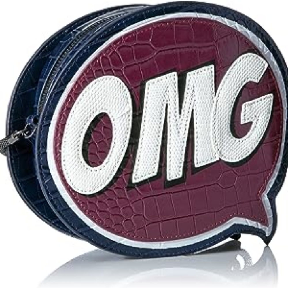 Sam Edelman Circus LOL-OMG Clutch/Crossbody Shoulder Bag|Croc Embossed